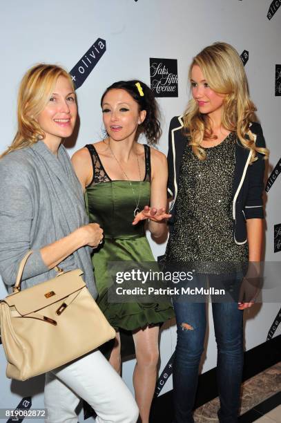 Kelly Rutherford, Stacey Bendet and Katrina Bowden attend alice + olivia by Stacey Bendet Shop Opening at Saks Fifth Avenue New York on March 18,...