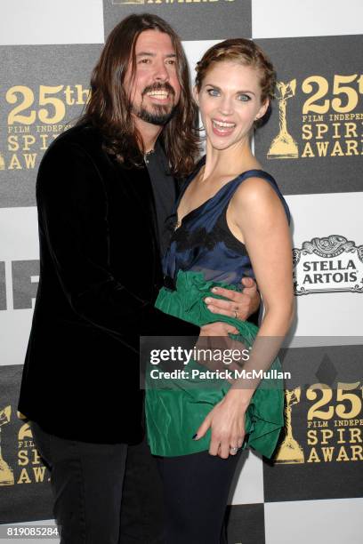 Dave Grohl and Jordyn Grohl attend The 25th INDEPENDENT SPIRIT AWARDS - ARRIVALS at Nokia Theatre L.A. Live on March 5, 2010 in Los Angeles,...