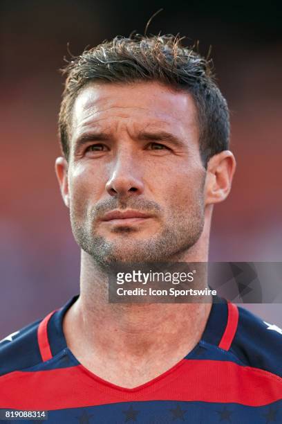 United States forward Chris Pontius looks on during a CONCACAF Gold Cup Group B match between the United States v Nicaragua at FirstEnergy Stadium on...