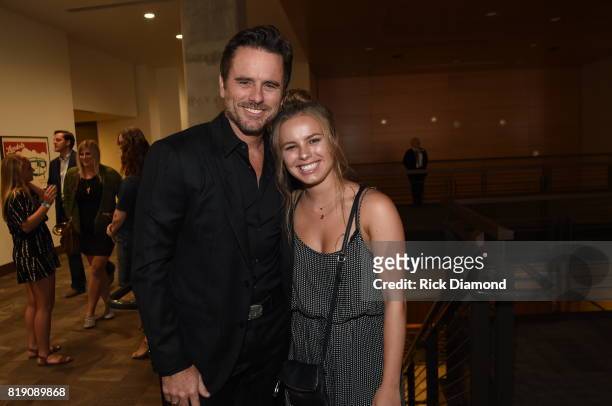 Charles Esten and Taylor Noelle take photos for Charles Esten's #OneSingleYear Celebration Concert at CMA Theater at the Country Music Hall of Fame...