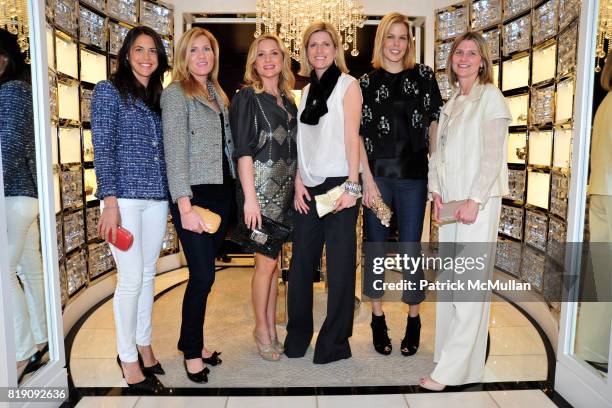 Allison O'Malley, Christine Weller, Jessica Capshaw, Lucy Sykes Rellie, Mary Alice Stephenson and Jeanne Robinson attend JUDITH LEIBER "Take Home a...