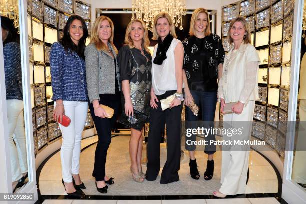 Allison O'Malley, Christine Weller, Jessica Capshaw, Lucy Sykes Rellie, Mary Alice Stephenson and Jeanne Robinson attend JUDITH LEIBER "Take Home a...