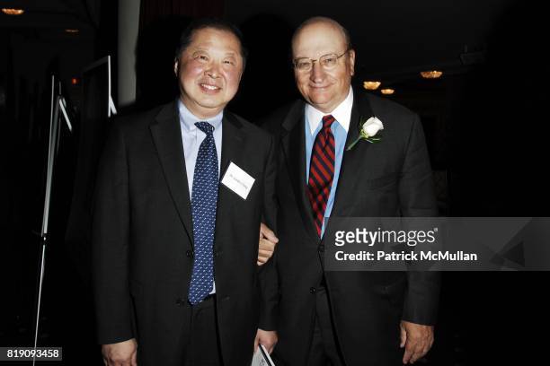 Dr. Stanley Chang and John K. Castle attend CASTLE CONNOLLY Medical Ltd. 5th Annual National Physician of the Year Awards at The Hudson Theater on...