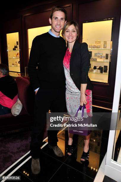 Christopher Gavigan and Sasha Alexander attend JUDITH LEIBER "Take Home a Handbag" Store Event to benefit Healthy Child Healthy World at Judith...