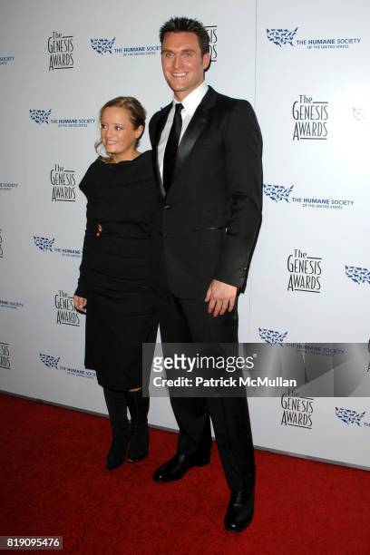 Meagan Blake and Owain Yeoman attend The 24th Genesis Awards at Beverly Hilton Hotel on March 20, 2010 in Beverly Hills, California.