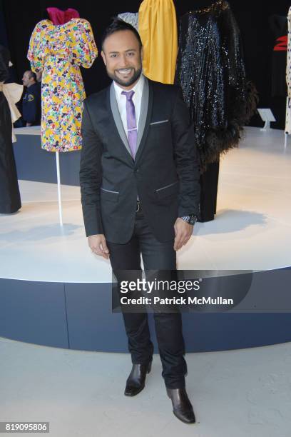 Nick Verreos attends LACMA Costume Council Attends the FIDM 2010 Debut Runway Show Rehearsal at Barkar Hanger on March 11, 2010 in Santa Monica,...