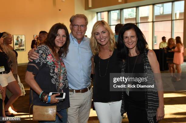 Tracy Gershon, John Hamlin, Lisa Hamlin and Leslie Fram attend Charles Esten's #OneSingleYear Celebration Concert at CMA Theater at the Country Music...