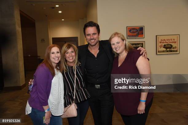 Cindy Finke with CMT, Amanda Murphy with CMT, Charles Esten and Jackie Jones with CMT attend Charles Esten's #OneSingleYear Celebration Concert at...