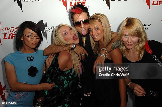 Socialite Kayley Gable and guests at Riot Grand Opening on July 10, 2008 in West Hollywood, California.