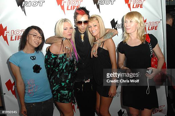 Socialite Kayley Gable and guests at Riot Grand Opening on July 10, 2008 in West Hollywood, California.