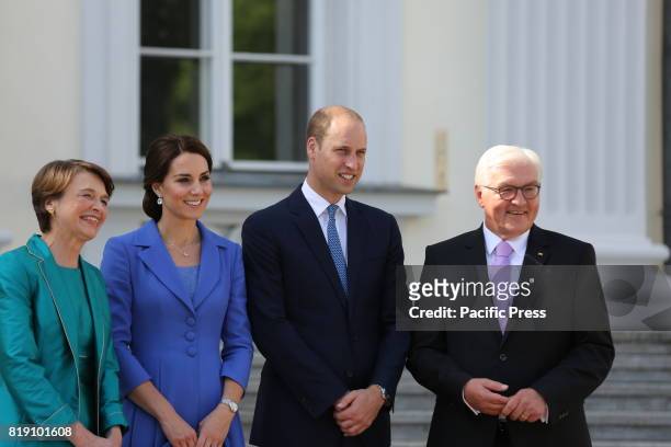 Federal President Frank-Walter Steinmeier and his wife Elke Büdenbende welcome British royals Prince William, Duke of Cambridge and his wife...