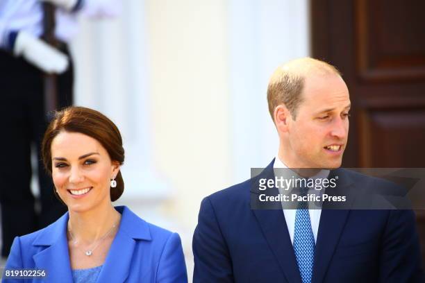 British royals Prince William, Duke of Cambridge and Catherine, Duchess of Cambridge at Bellevue Palace where they met with German President...