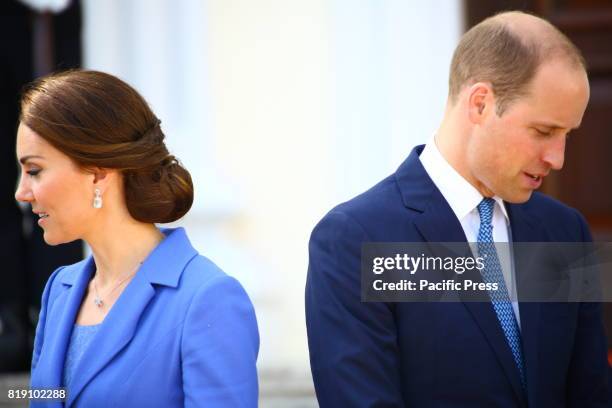 British royals Prince William, Duke of Cambridge and Catherine, Duchess of Cambridge at Bellevue Palace where they met with German President...