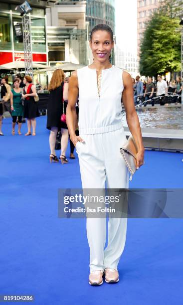 German presenter Annabelle Mandeng during the 'Valerian - Die Stadt der Tausend Planeten' premiere at CineStar on July 19, 2017 in Berlin, Germany.