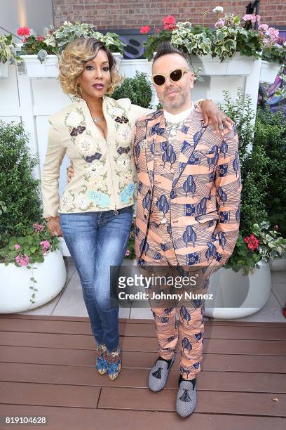 Vivica A. Fox and Legendary Damon attends A Toast To Summer Hosted By Simone I. Smith at Aloft LIC,NY Hotel on July 19, 2017 in New York City.