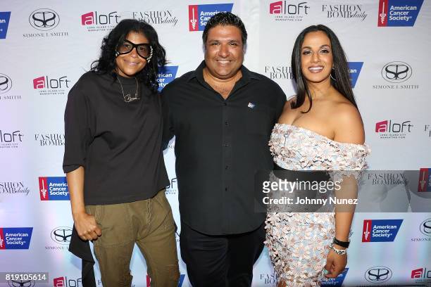 Claudine Joseph, Ronny Seliktar and Tali Seliktar attend A Toast To Summer Hosted By Simone I. Smith at Aloft LIC,NY Hotel on July 19, 2017 in New...