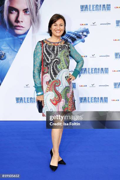 German presenter Sandra Maischberger during the 'Valerian - Die Stadt der Tausend Planeten' premiere at CineStar on July 19, 2017 in Berlin, Germany.