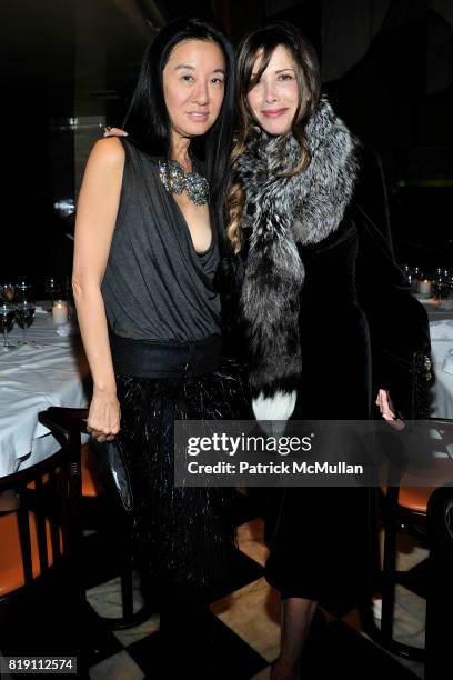 Vera Wang and Gela Nash-Taylor attend LARRY GAGOSIAN hosts a Private Dinner for the ANDREAS GURSKY Opening Exhibition at GAGOSIAN GALLERY at Mr. Chow...