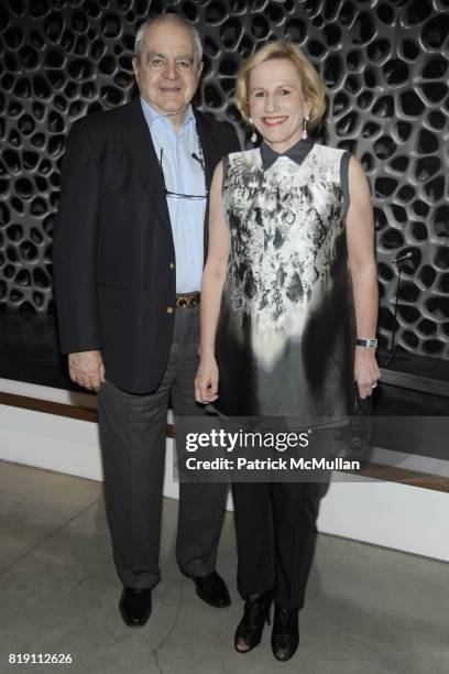 Irving Blum and Jackie Blum attend LARRY GAGOSIAN hosts the ANDREAS GURSKY Opening Exhibition at GAGOSIAN GALLERY at Gagosian Gallery on March 4,...