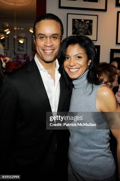 Andrea DuBois and Maurice DuBois attend "Pisces" Birthday Party of John Demsey, Alina Cho and Marilyn Gauthier at Private Residence on March 15, 2010...