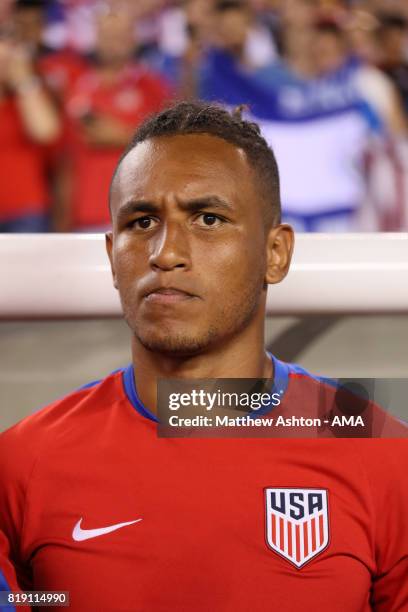 Juan Agudelo of United States of America during the 2017 CONCACAF Gold Cup Quarter Final match between United States of America and El Salvador at...