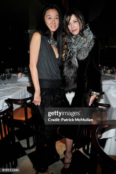 Vera Wang and Gela Nash-Taylor attend LARRY GAGOSIAN hosts a Private Dinner for the ANDREAS GURSKY Opening Exhibition at GAGOSIAN GALLERY at Mr. Chow...