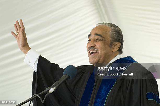 House Ways and Means Chairman Charles B. Rangel, D-N.Y., delivers the keynote address at the graduation ceremony at Lehman College in the Bronx....