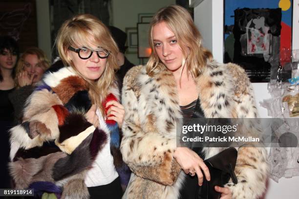 Aurel Schmidt and Chloe Sevigny attend Vito Schnabel Hosts A Private Celebration of THE BRUCENNIAL 2010 at 350 West Broadway on March 3, 2010 in New...
