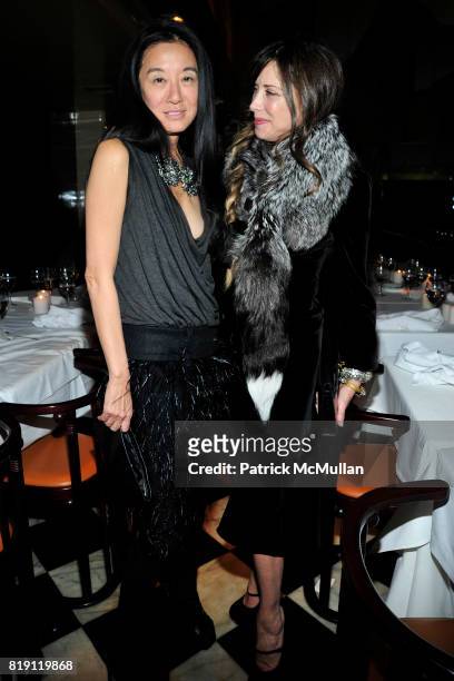 Vera Wang and Gela Nash-Taylor attend LARRY GAGOSIAN hosts a Private Dinner for the ANDREAS GURSKY Opening Exhibition at GAGOSIAN GALLERY at Mr. Chow...