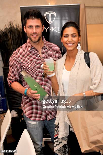 Greg Vaughan and Touriya Haoud attend Silver Spoon Presents Oscar Weekend Red Cross Event For Haiti Relief - Day 2 at Interior Illusions on March 4,...