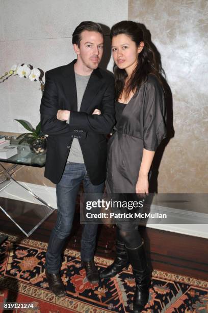 Chadwick Bell and Vanessa Webster attend Launch of ART MIDDLE EAST Cocktail Reception Hosted by ROYA and MASSOUD HEIDARI and NAZY NAZHAND at Private...