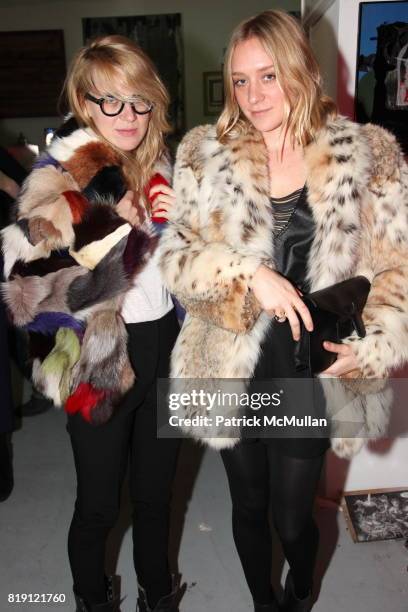 Aurel Schmidt and Chloe Sevigny attend Vito Schnabel Hosts A Private Celebration of THE BRUCENNIAL 2010 at 350 West Broadway on March 1, 2010 in New...