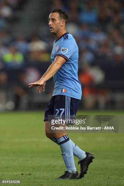 Allen of New York City during MLS fixture between Toronto FC and New York City FC at Yankee Stadium on July 19, 2017 in New York City.