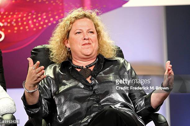 Executive producer Carrie Stein of "Coco Chanel" speaks during day four of the Lifetime Channel 2008 Summer Television Critics Association Press Tour...