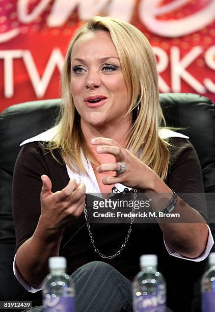 Actress Nicole Sullivan of "Rita Rocks" speaks during day four of the Lifetime Channel 2008 Summer Television Critics Association Press Tour held at...