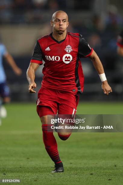 Jason Hernandez of Toronto FC during MLS fixture between Toronto FC and New York City FC at Yankee Stadium on July 19, 2017 in New York City.