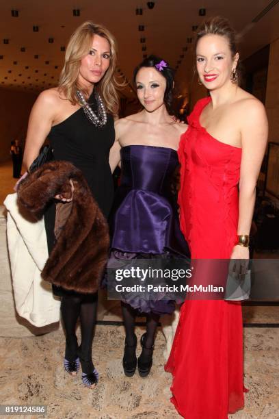 Amanda Church, Stacey Bendet Eisner and Coralie Charriol Paul attend THE SCHOOL OF AMERICAN BALLET Winter Ball 2010 at David H. Koch Theater on March...