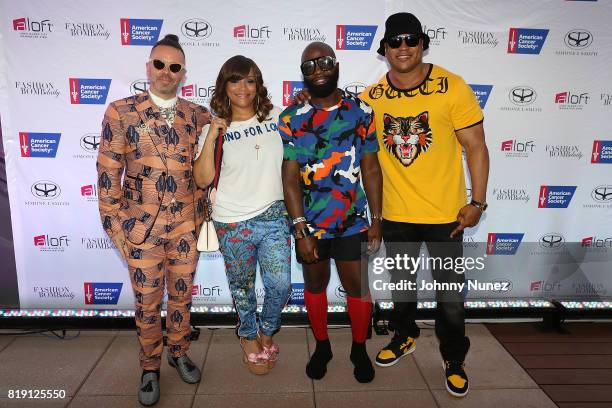 Legendary Damon, Simone I Smith, Duckie Confetti and LL COOL J attend A Toast To Summer Hosted By Simone I. Smith at Aloft LIC,NY Hotel on July 19,...