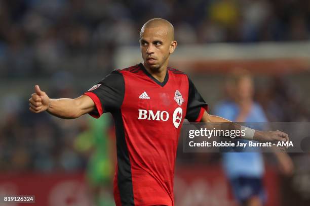 Jason Hernandez of Toronto FC during MLS fixture between Toronto FC and New York City FC at Yankee Stadium on July 19, 2017 in New York City.