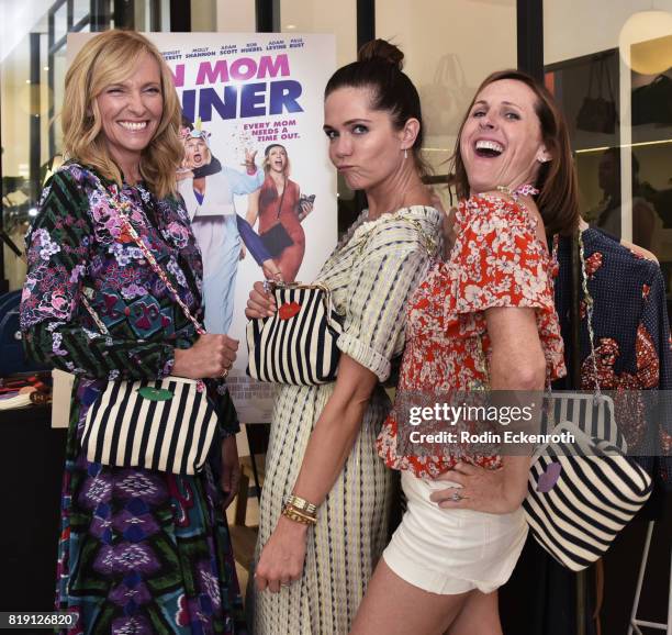 Toni Collette, Kate Aselton, and Molly Shannon attend the release party for "Fun Mom Dinner" at Clare V. On July 19, 2017 in West Hollywood,...