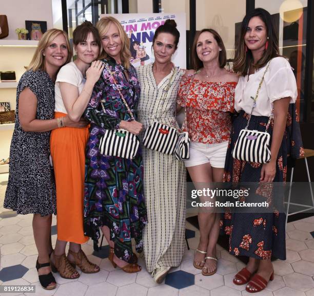 Julie Rudd, Alethea Jones, Toni Collette, Katie Aselton, Molly Shannon, and Naomi Scott attend the release party for "Fun Mom Dinner" at Clare V. On...