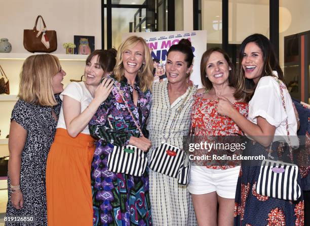 Julie Rudd, Alethea Jones, Toni Collette, Katie Aselton, Molly Shannon, and Naomi Scott attend the release party for "Fun Mom Dinner" at Clare V. On...
