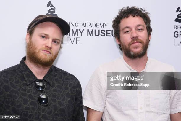 Michael Stein and Kyle Dixon attend The Music Behind "Stranger Things" A conversation with Kyle Dixon and Michael Stein of S U R V I V E at The...