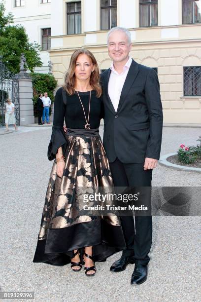 Surgeon Pompiliu Piso and his wife during the Haindling concert at the Thurn & Taxis Castle Festival 2017 on July 19, 2017 in Regensburg, Germany.