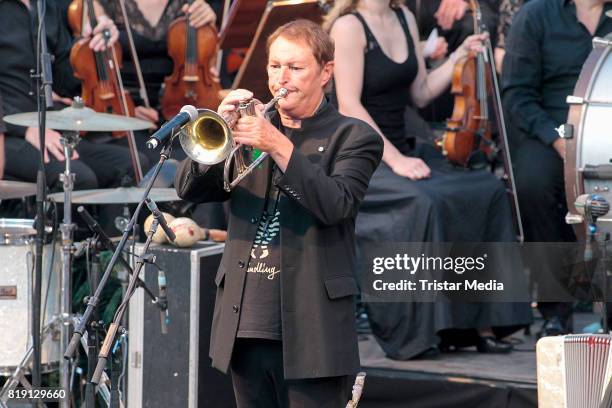 Haindling perform on stage during the Thurn & Taxis Castle Festival 2017 on July 19, 2017 in Regensburg, Germany.