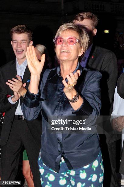 Gloria von Thurn und Taxis during the Haindling concert at the Thurn & Taxis Castle Festival 2017 on July 19, 2017 in Regensburg, Germany.