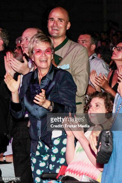 Albert von Thurn und Taxis and his mother Gloria von Thurn und Taxis and his cousin Pilar von Schoenburg-Glauchau during the Haindling concert at the...