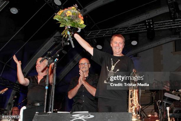 Haindling perform on stage during the Thurn & Taxis Castle Festival 2017 on July 19, 2017 in Regensburg, Germany.