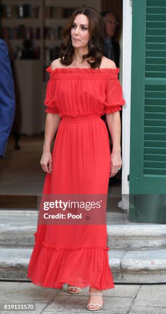 Catherine, Duchess of Cambridge attenda The Queen's Birthday Party at the British Ambassadorial Residenceduring an official visit to Poland and...