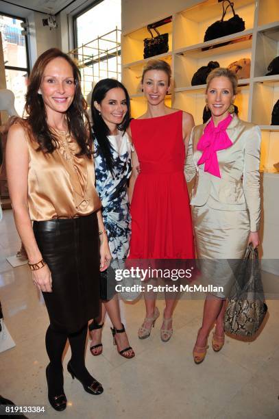 Clo Cohen, Dr Lisa Airan, Blair Husain and Sara Peterson attend VALENTINO Spring/ Summer 2010 Collection Private Luncheon and Presentation hosted by...